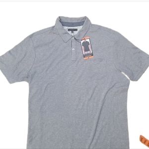 New Tahari Mens Black Soft Interlock Cotton Polo Shirt